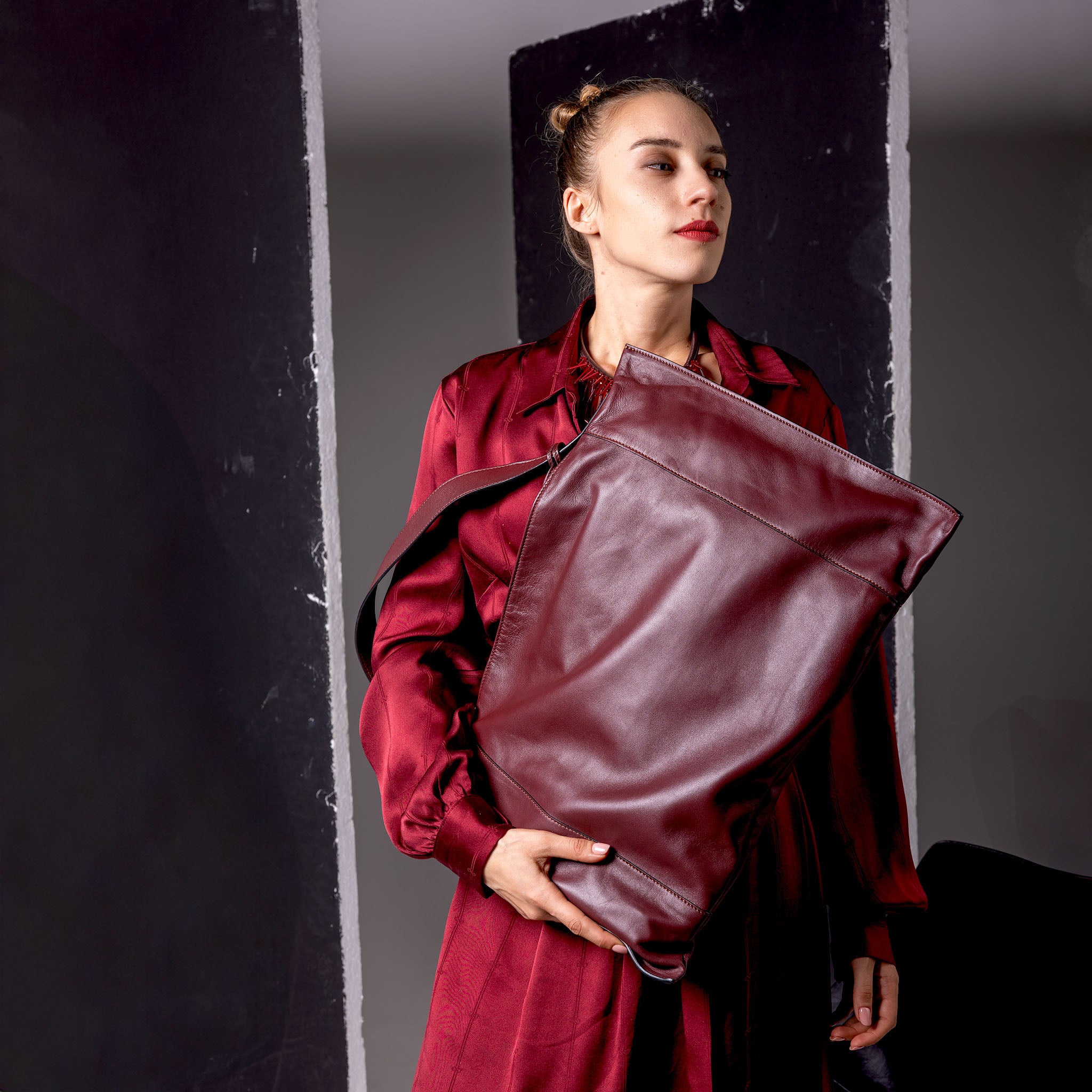 Fedra Maxi Bag Burgundy