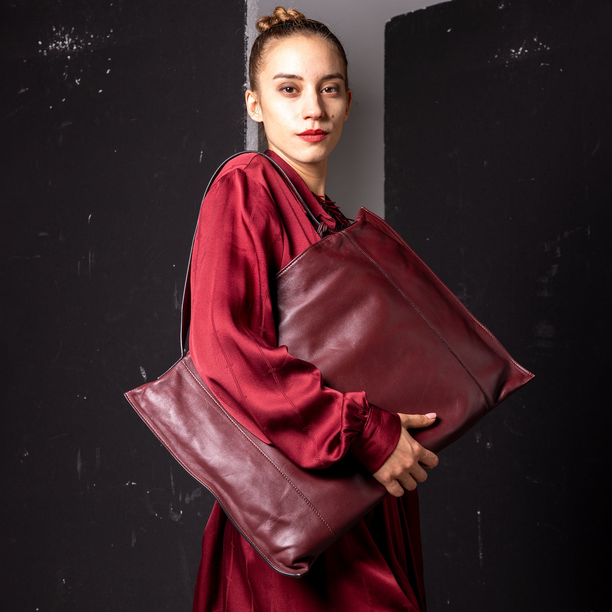 Fedra Maxi Bag Burgundy