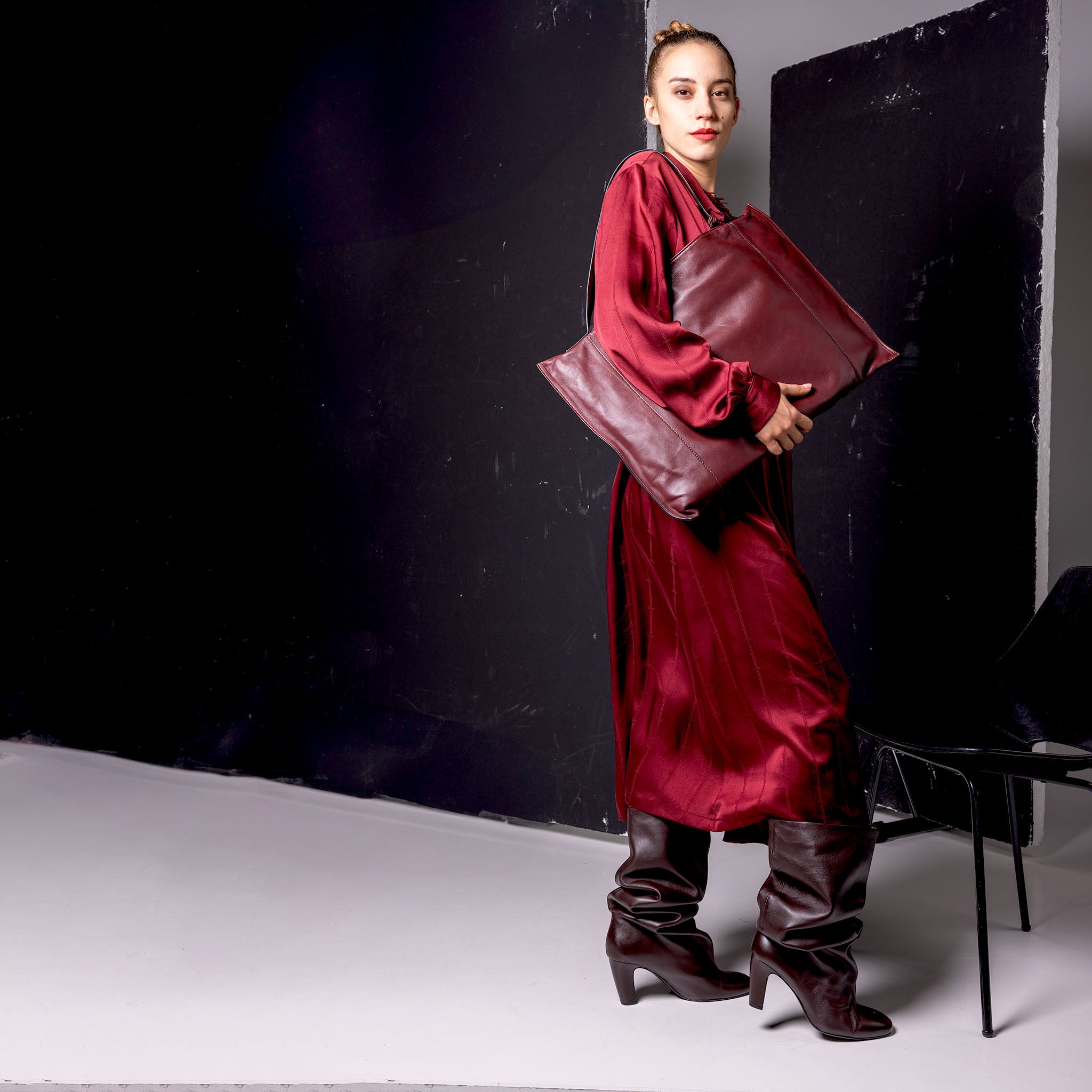 Fedra Maxi Bag Burgundy