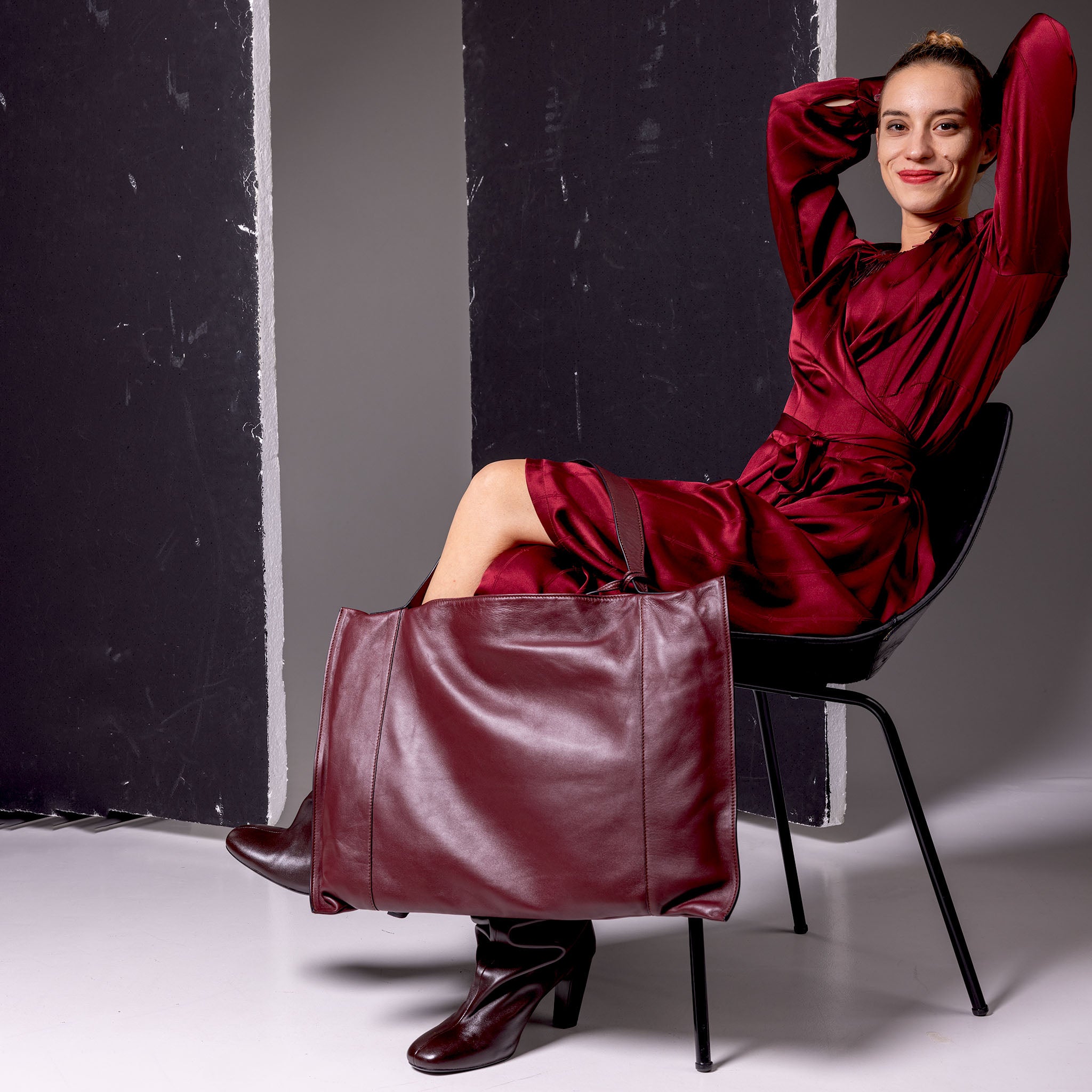 Fedra Maxi Bag Burgundy