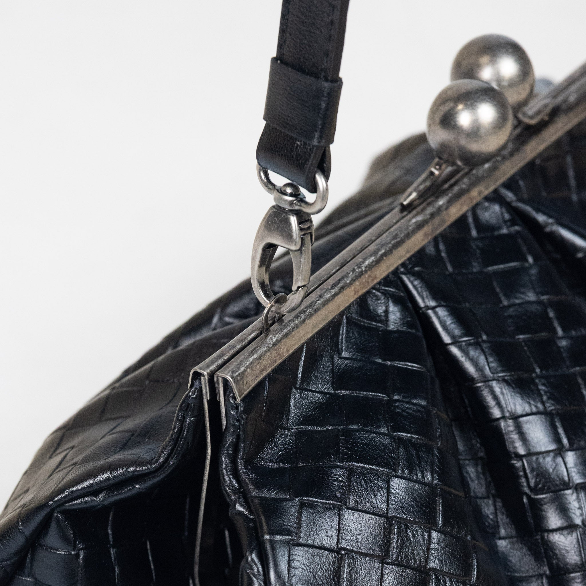 Nina Maxi Bag Black Graphite Grid Matte