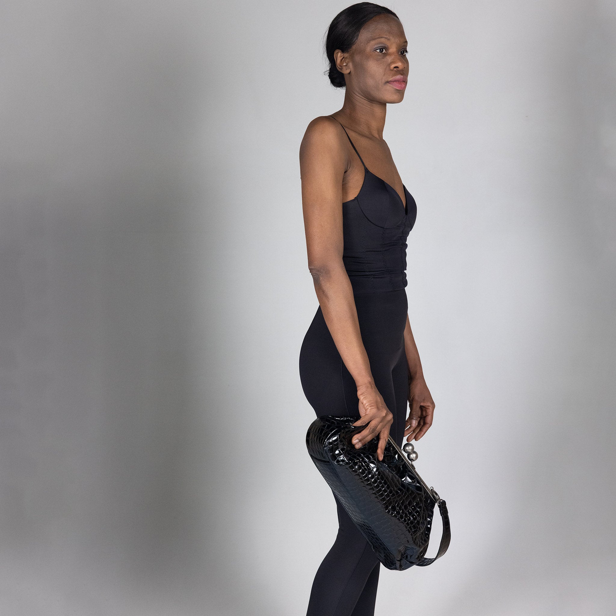 Nina Maxi Bag Black Graphite Grid