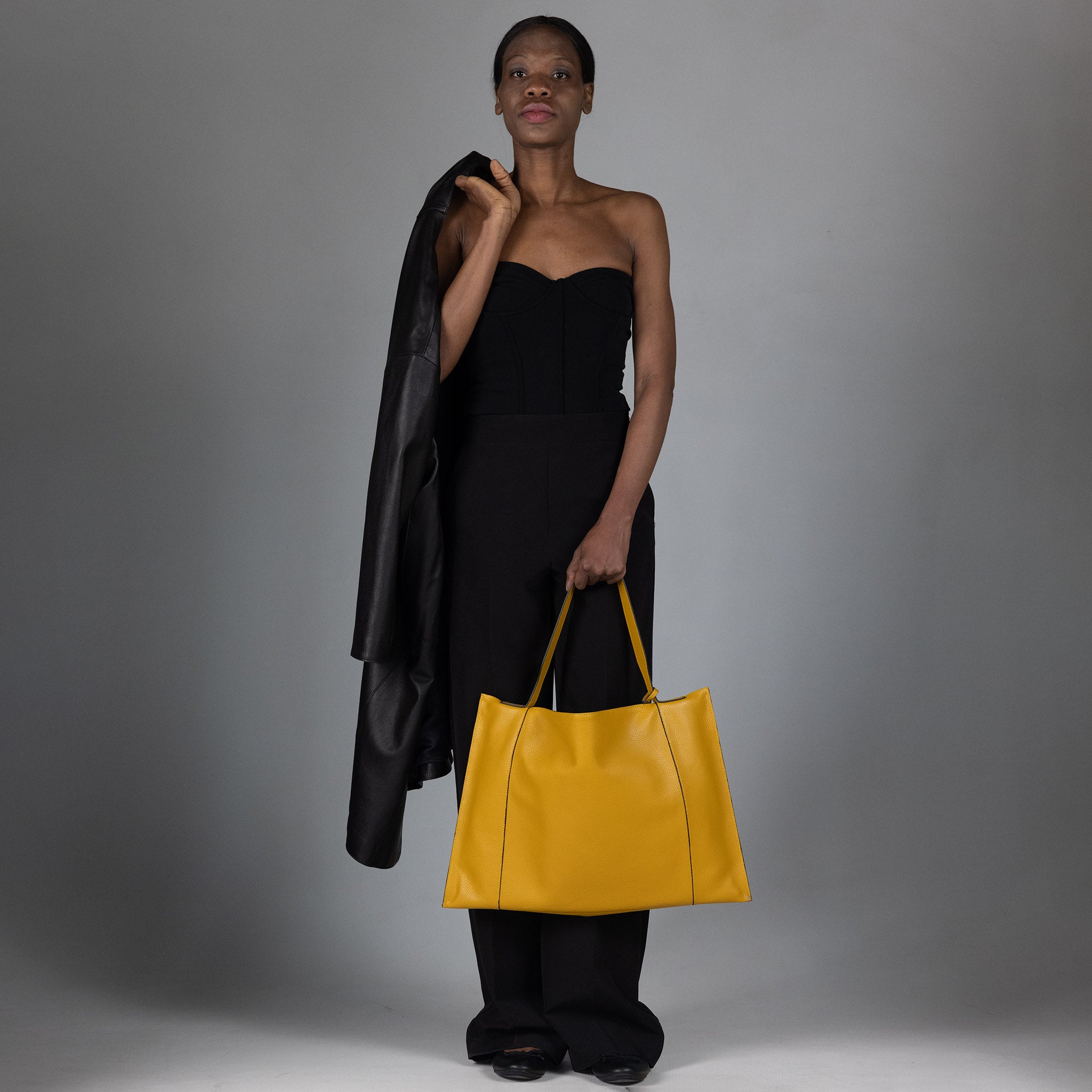 Fedra Maxi Bag Amber Mustard