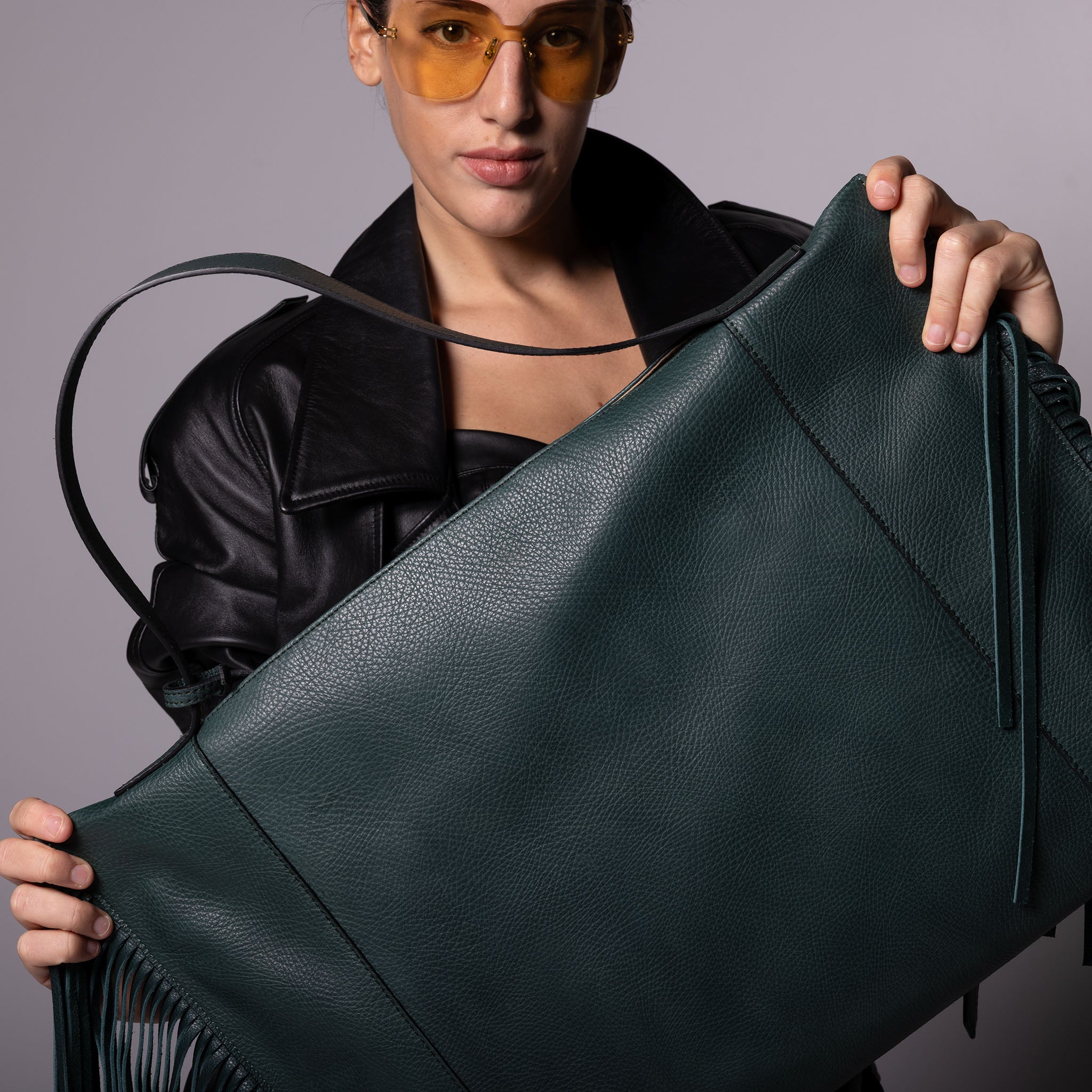 Fedra Maxi Bag Fringe Edition Green