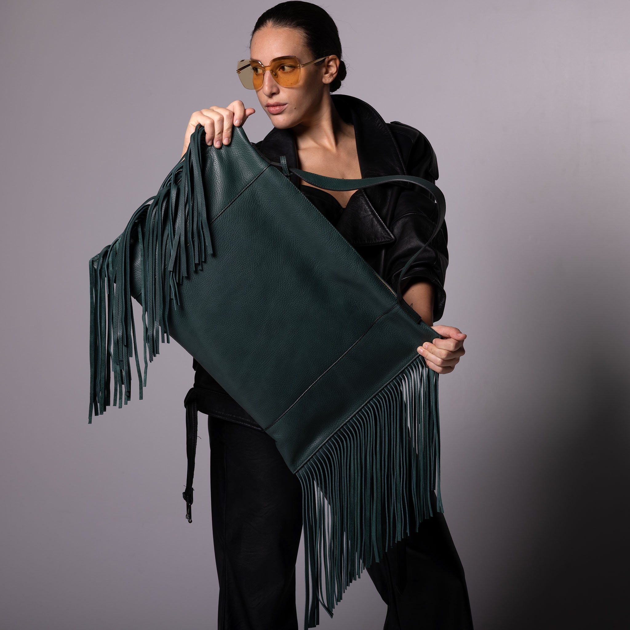 Fedra Maxi Bag Fringe Edition Green