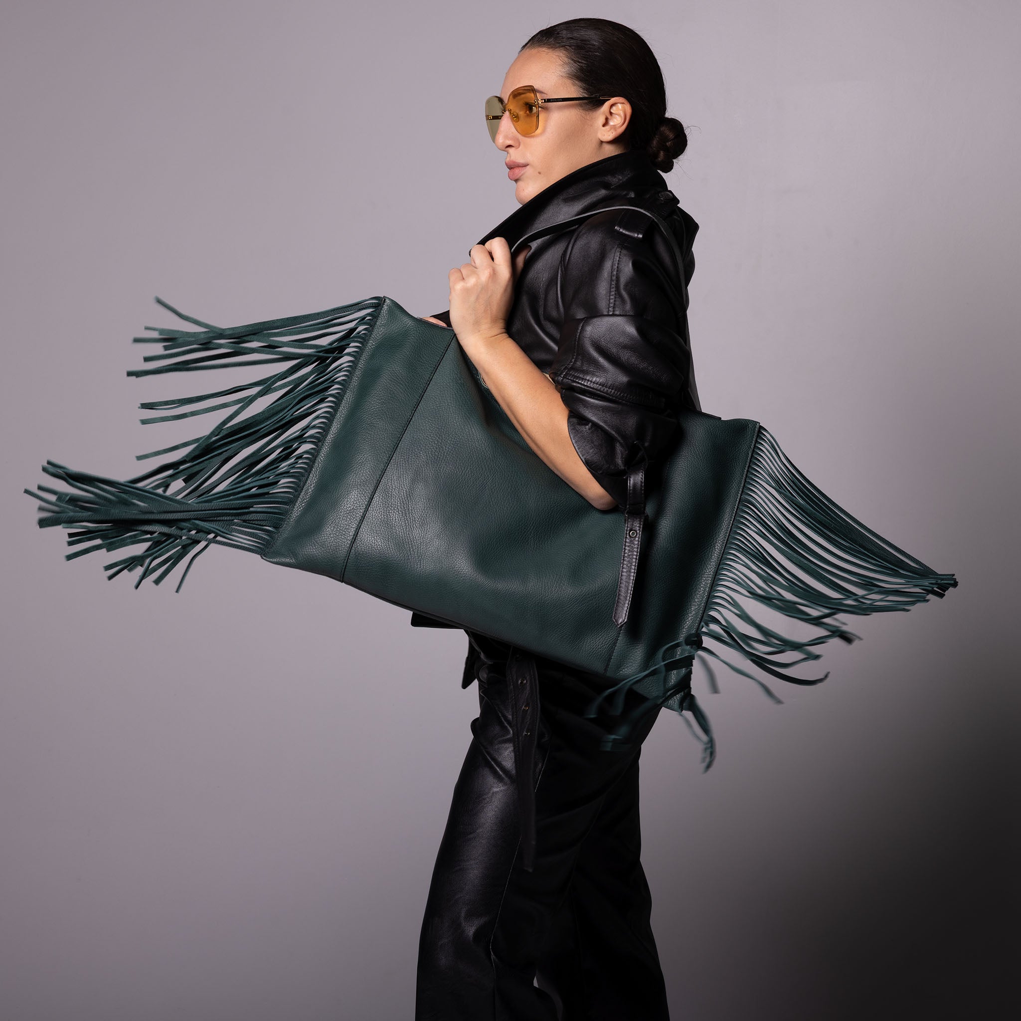 Fedra Maxi Bag Fringe Edition Green