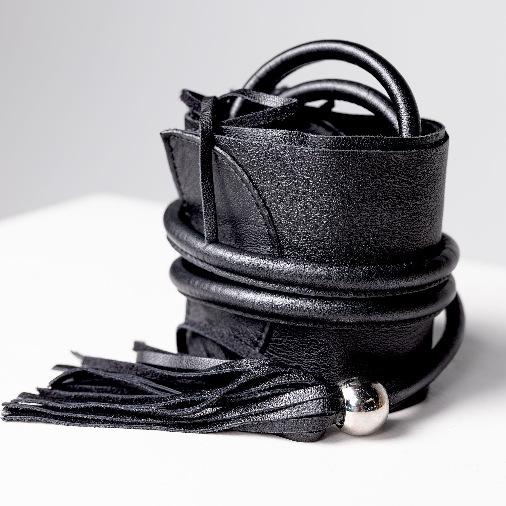 Leather Sash Belt Black