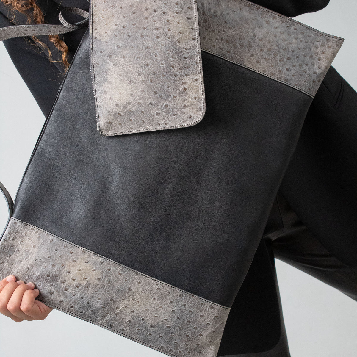 Fedra Maxi Bag Charcoal Ash Duo
