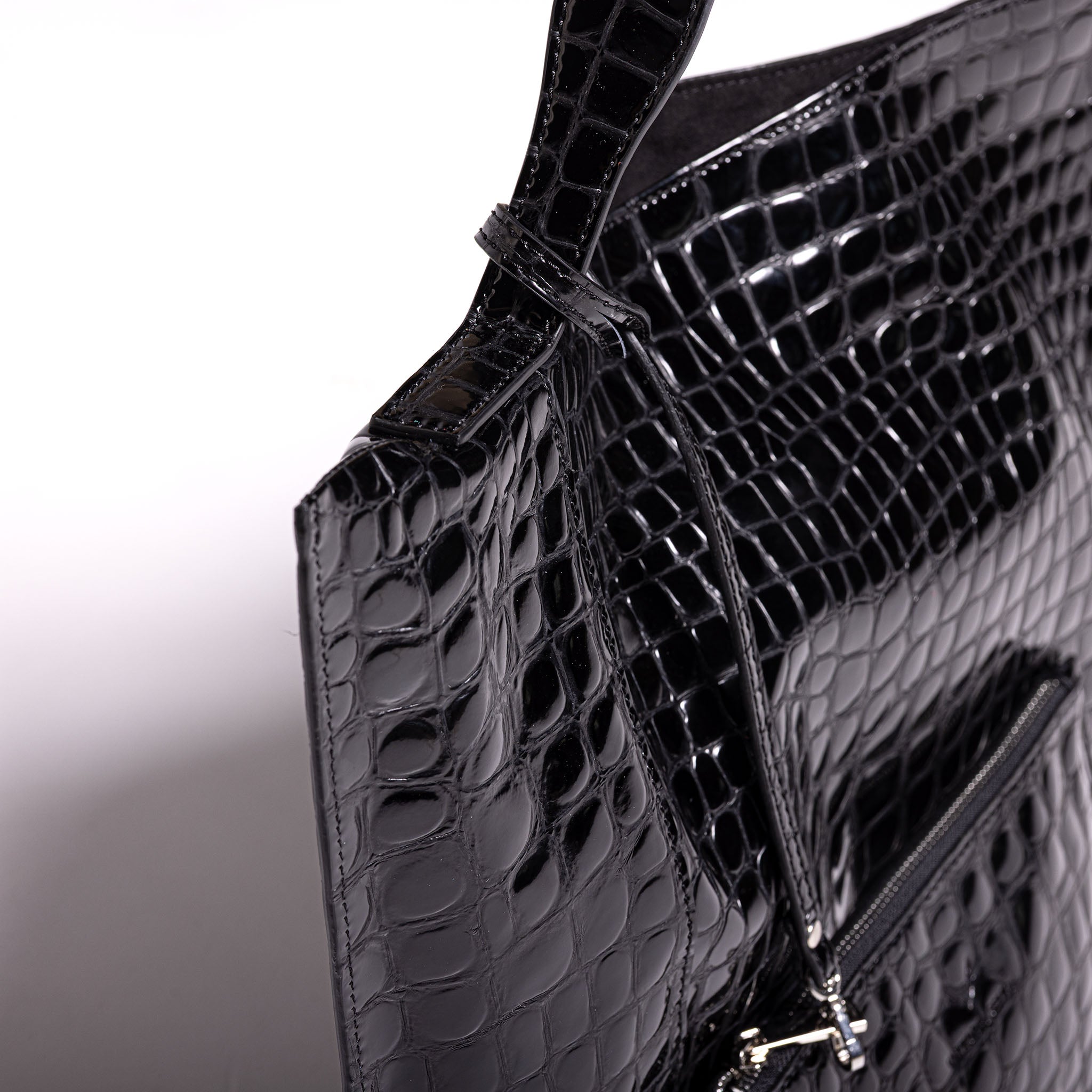 Fedra Maxi Bag Black Graphite Grid