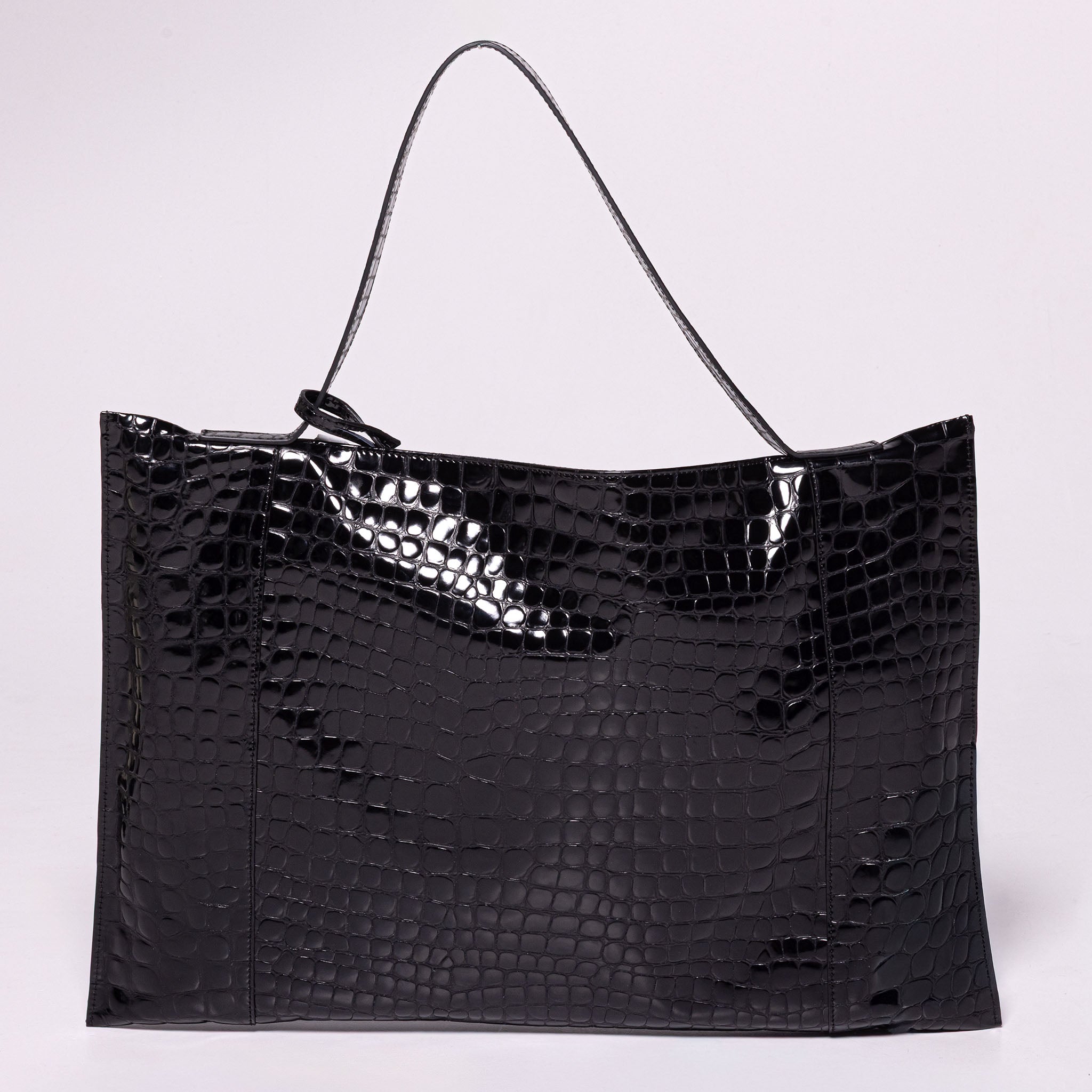 Fedra Maxi Bag Black Graphite Grid
