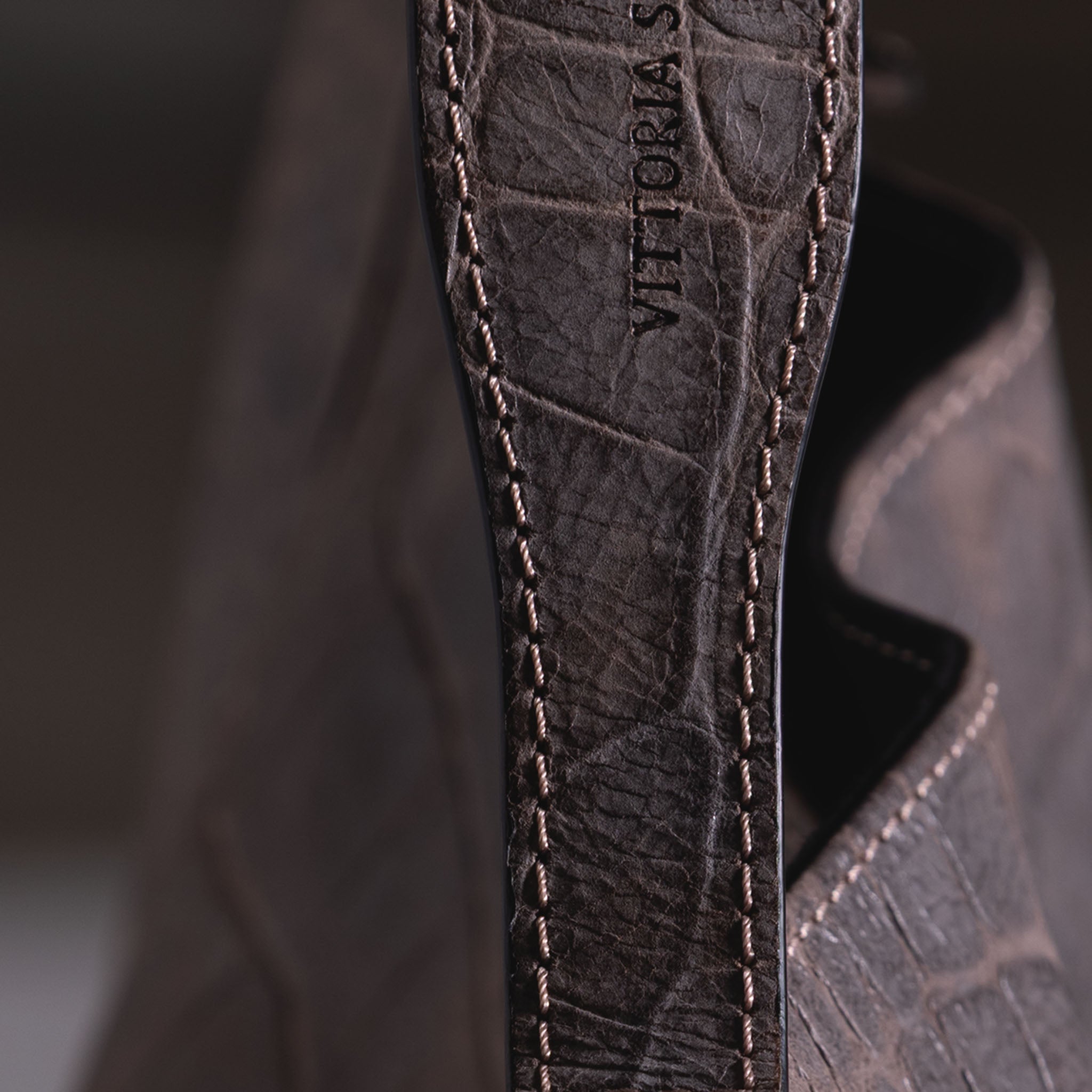 Fedra Maxi Bag in Rose Smoke croc-embossed calfskin