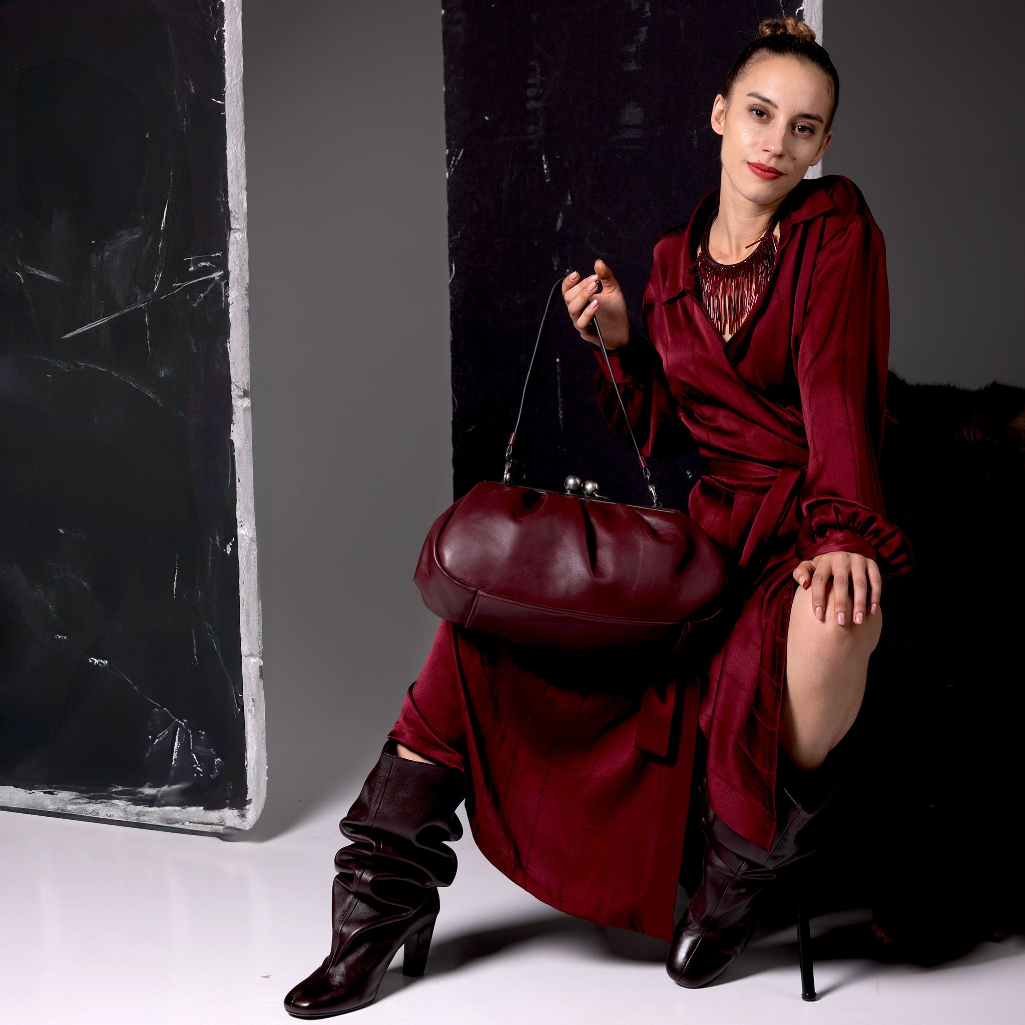 Nina Maxi Bag Burgundy