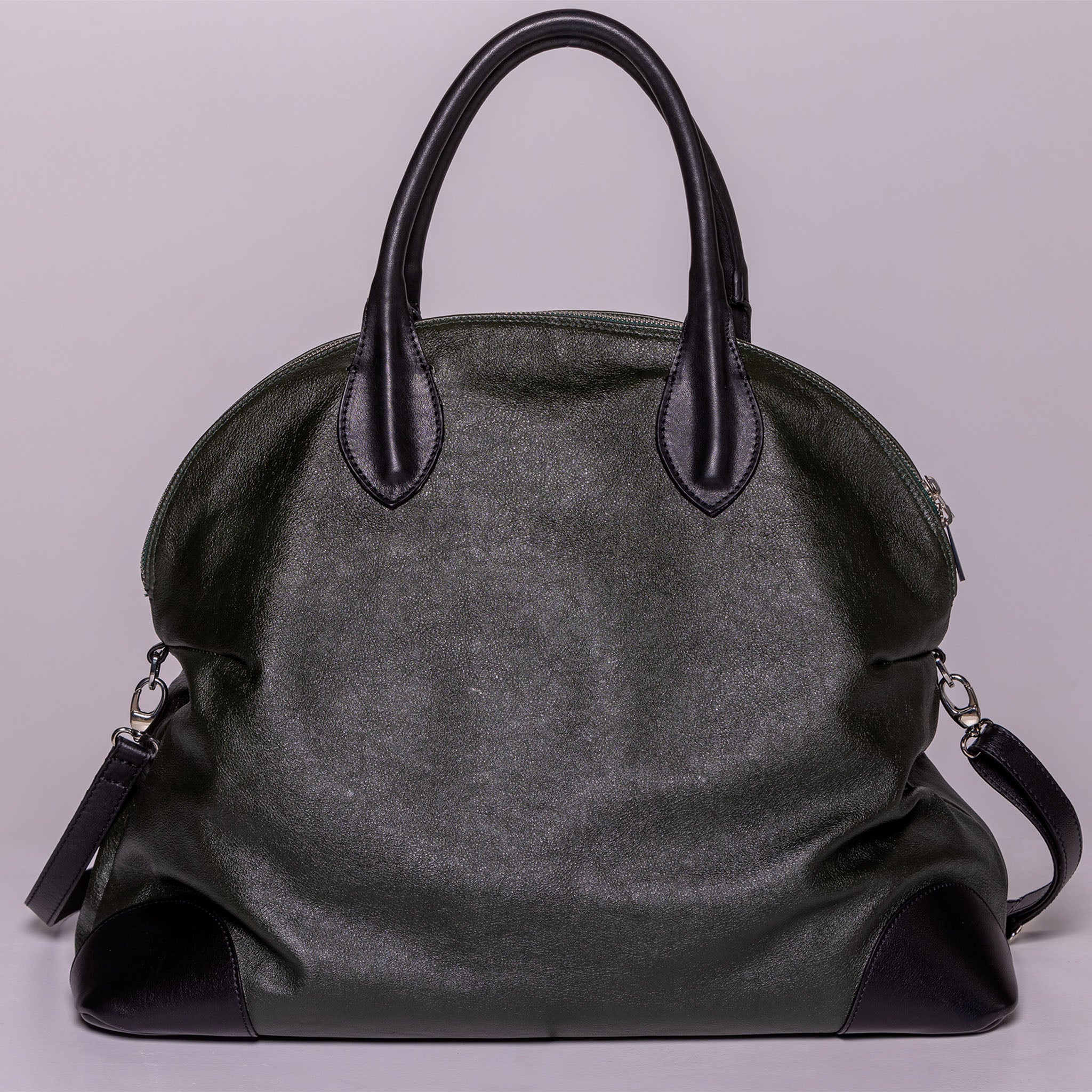 Vesta Maxi Tote Rainforest & Black front view