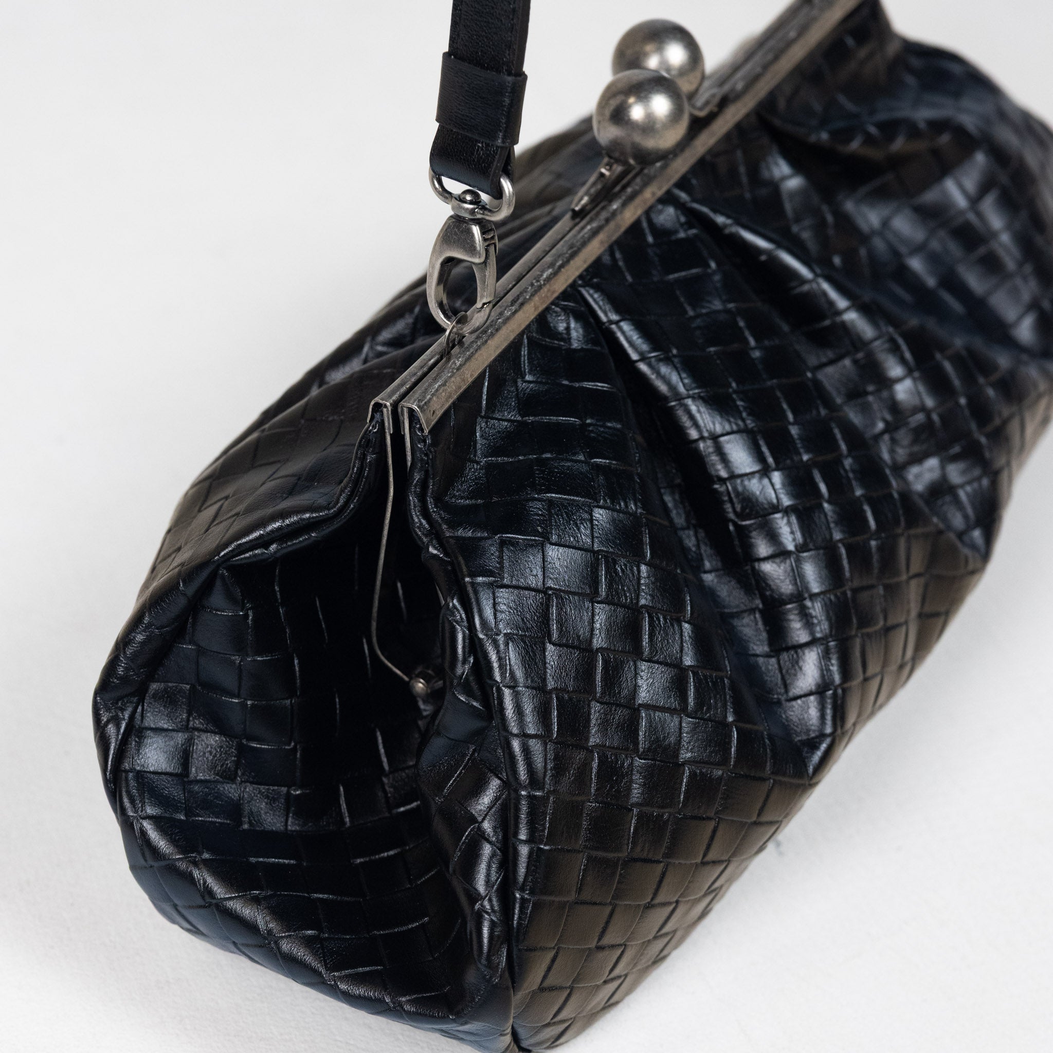 Nina Maxi Bag Black Graphite Grid Matte
