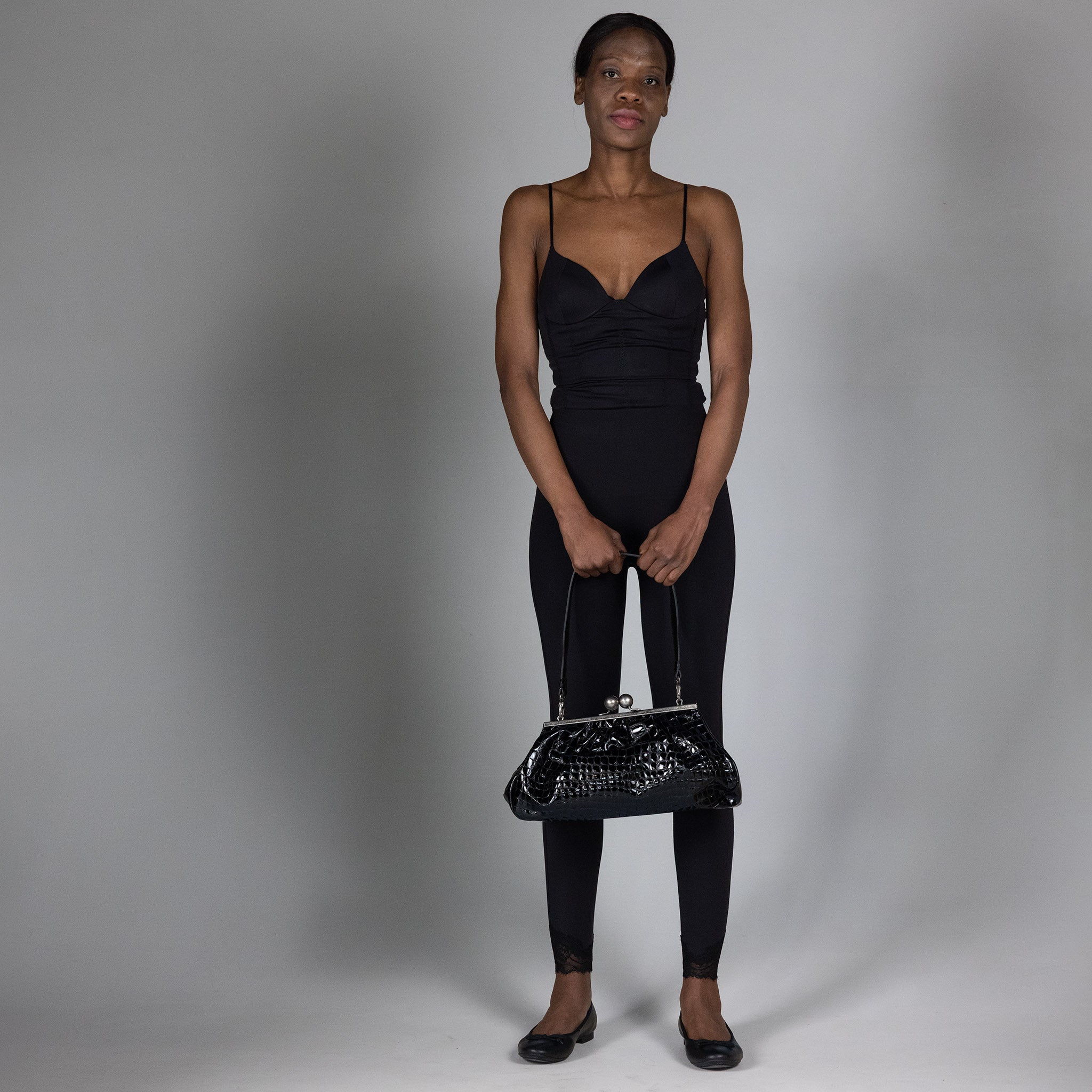 Nina Maxi Bag Black Graphite Grid