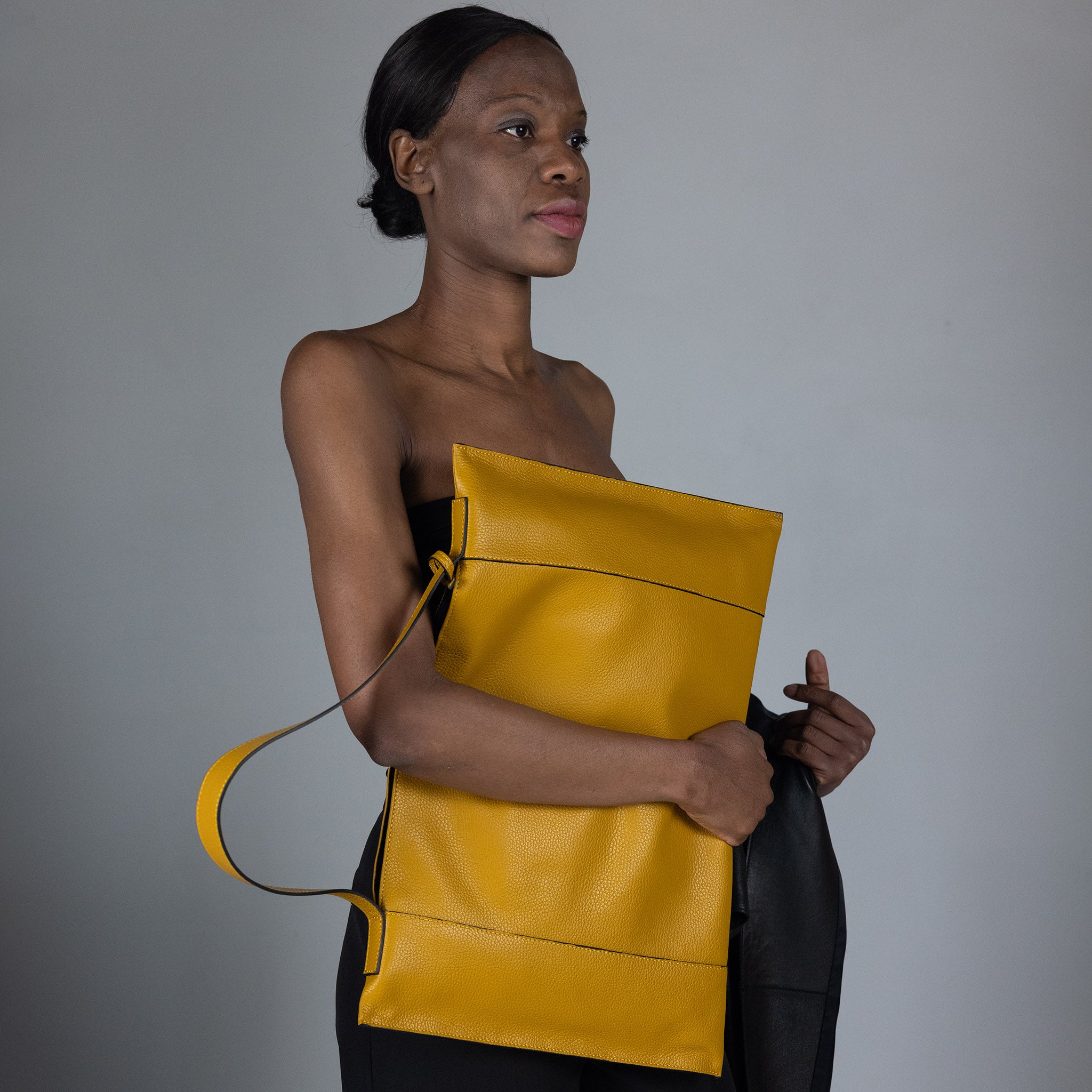 Fedra Maxi Bag Amber Mustard