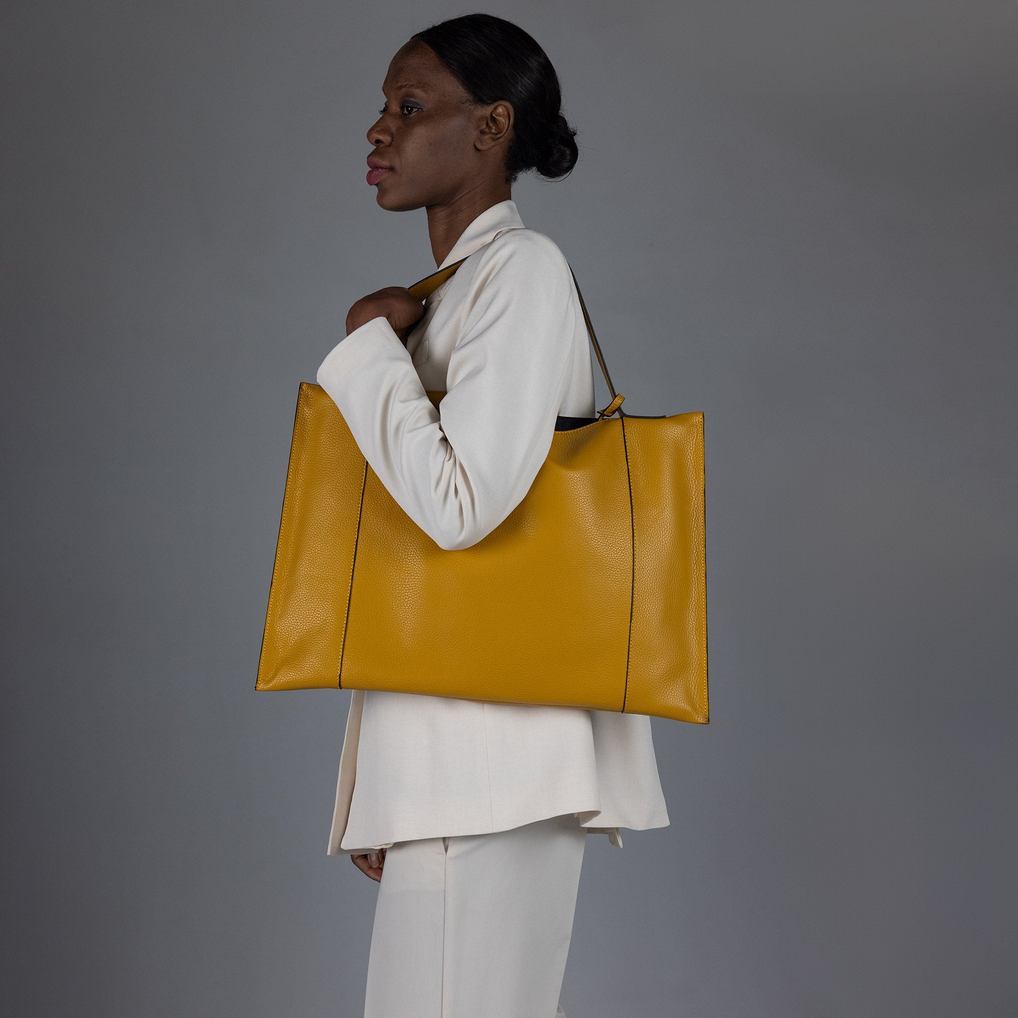 Fedra Maxi Bag Amber Mustard