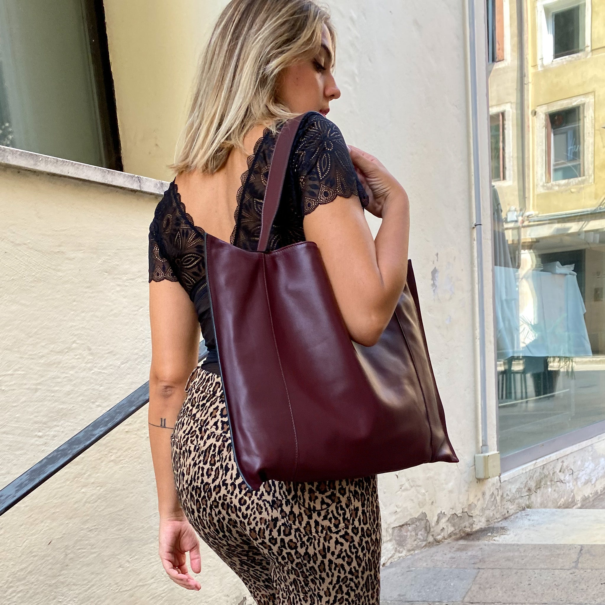 Fedra Maxi Bag Burgundy