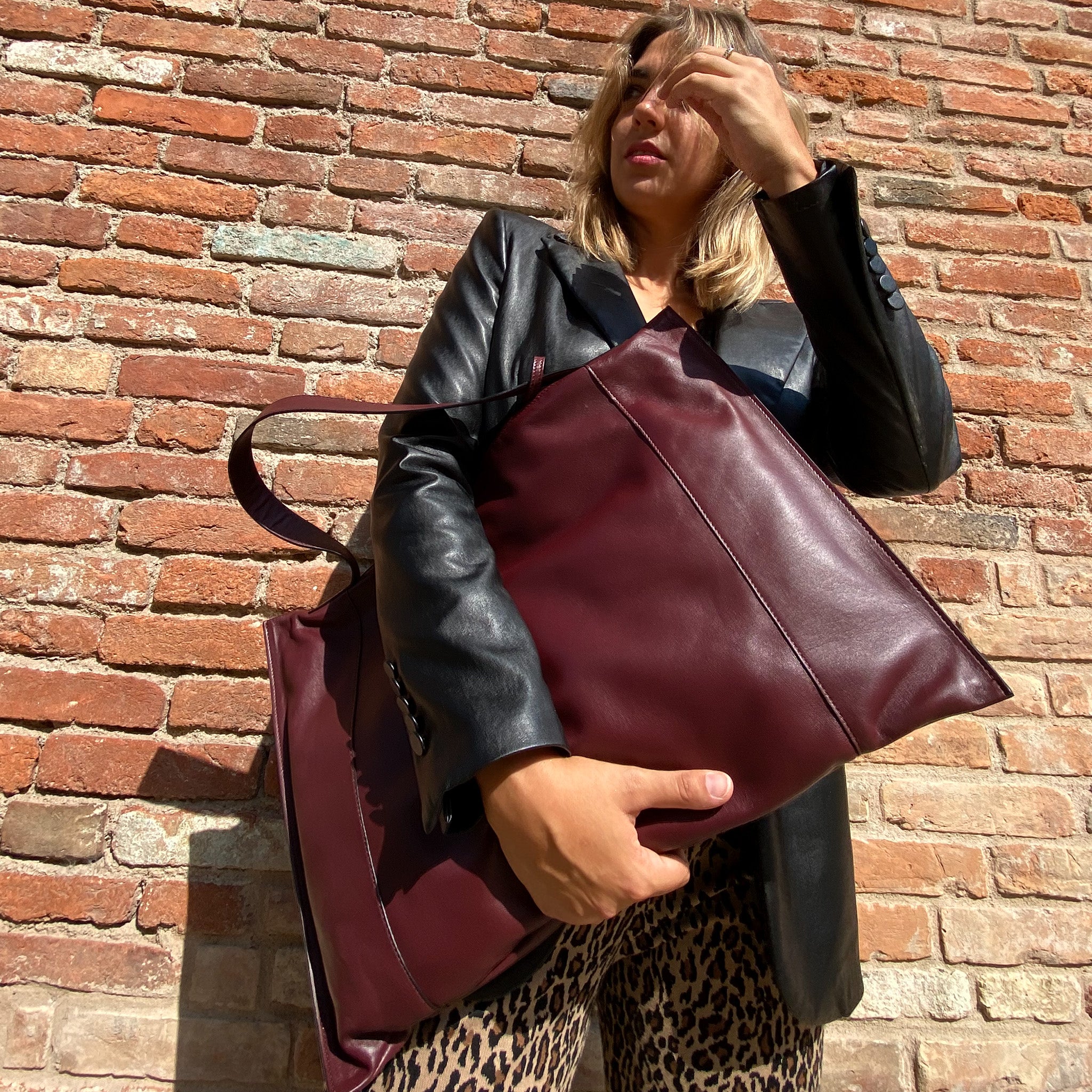 Fedra Maxi Bag Burgundy