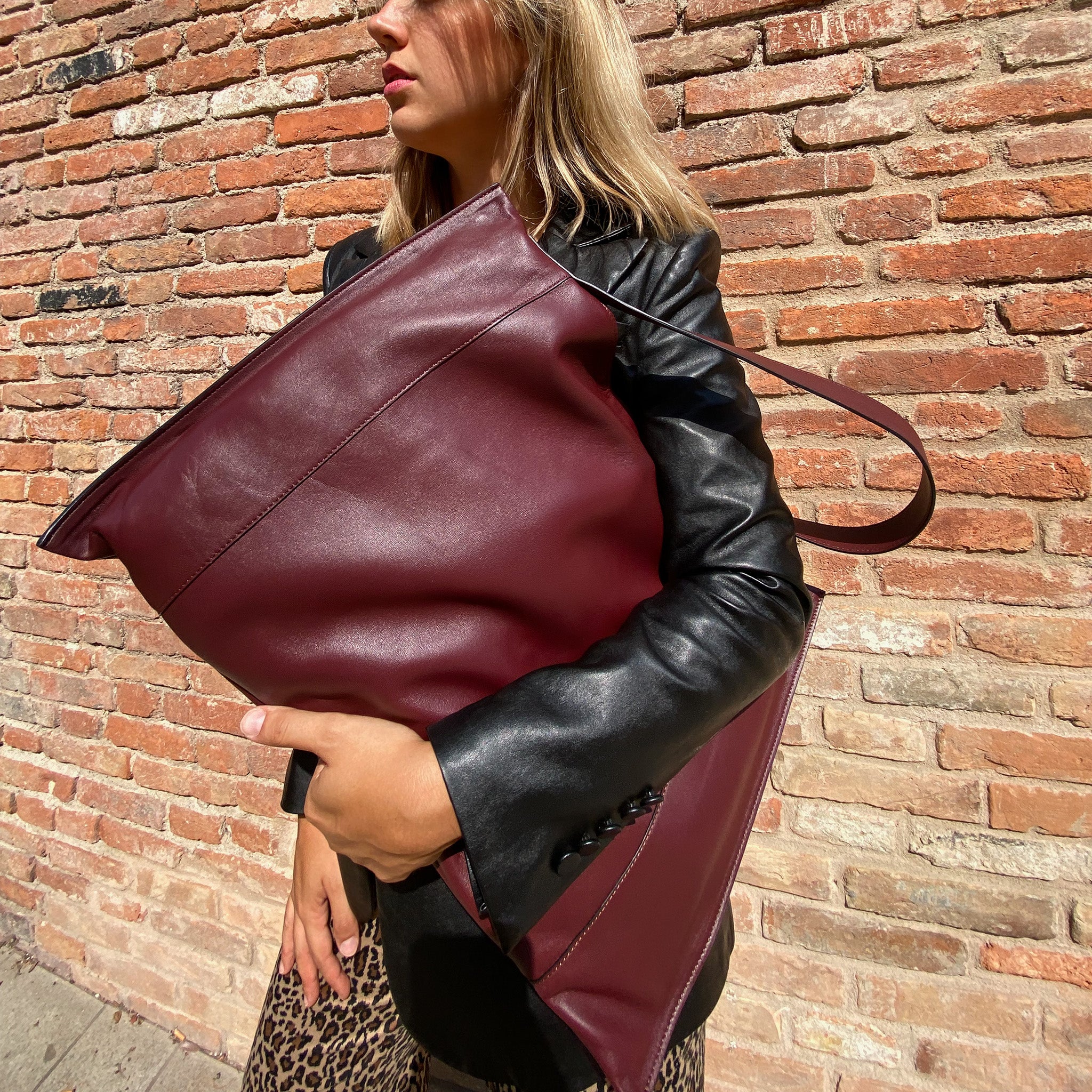 Fedra Maxi Bag Burgundy