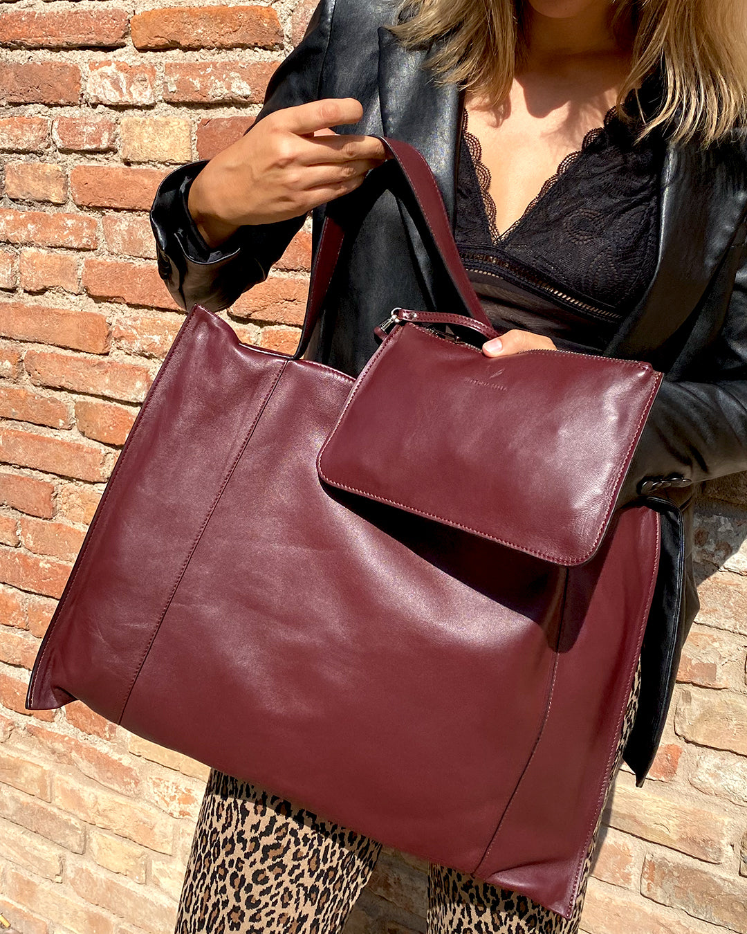 Fedra Maxi Bag Burgundy