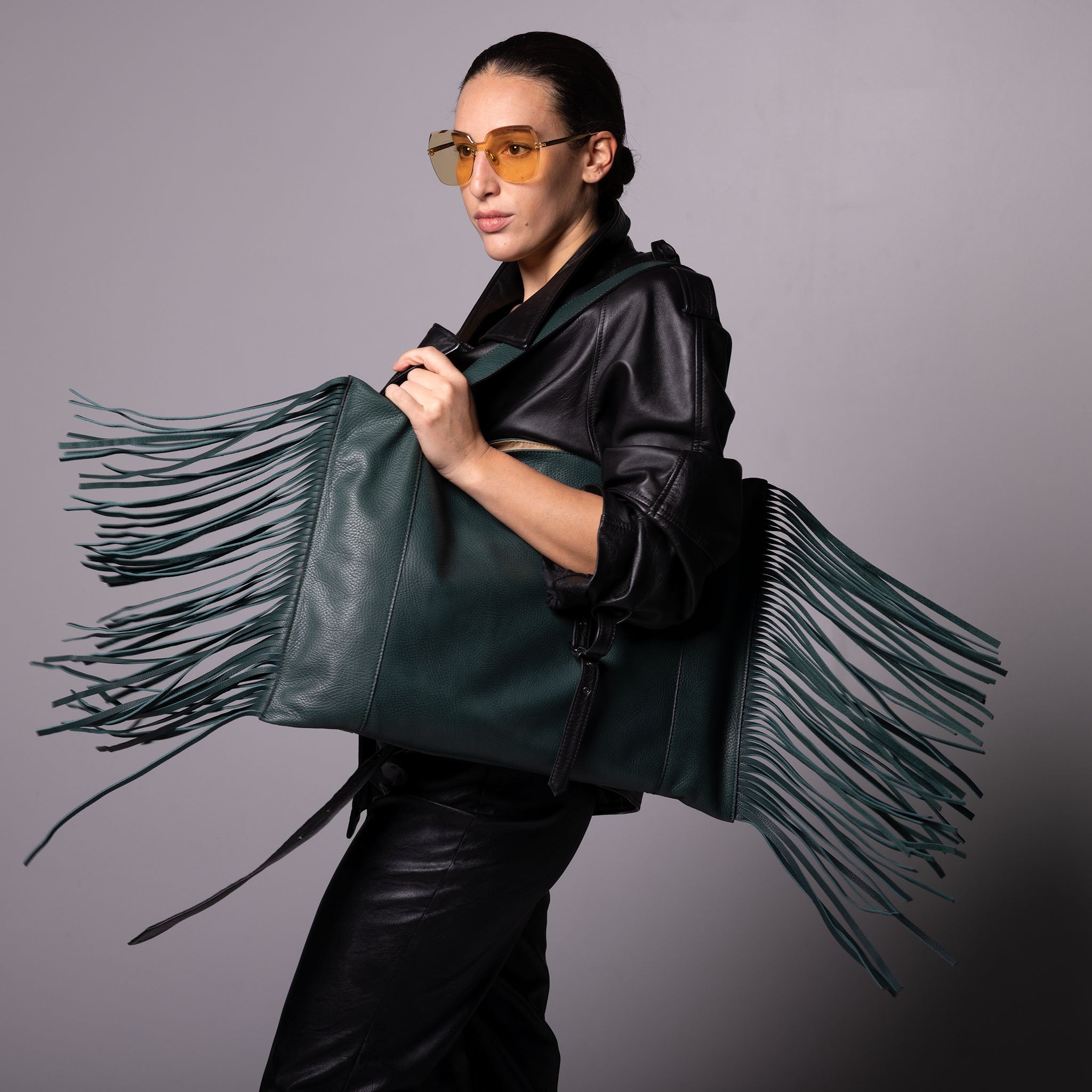 Fedra Maxi Bag Fringe Edition Green