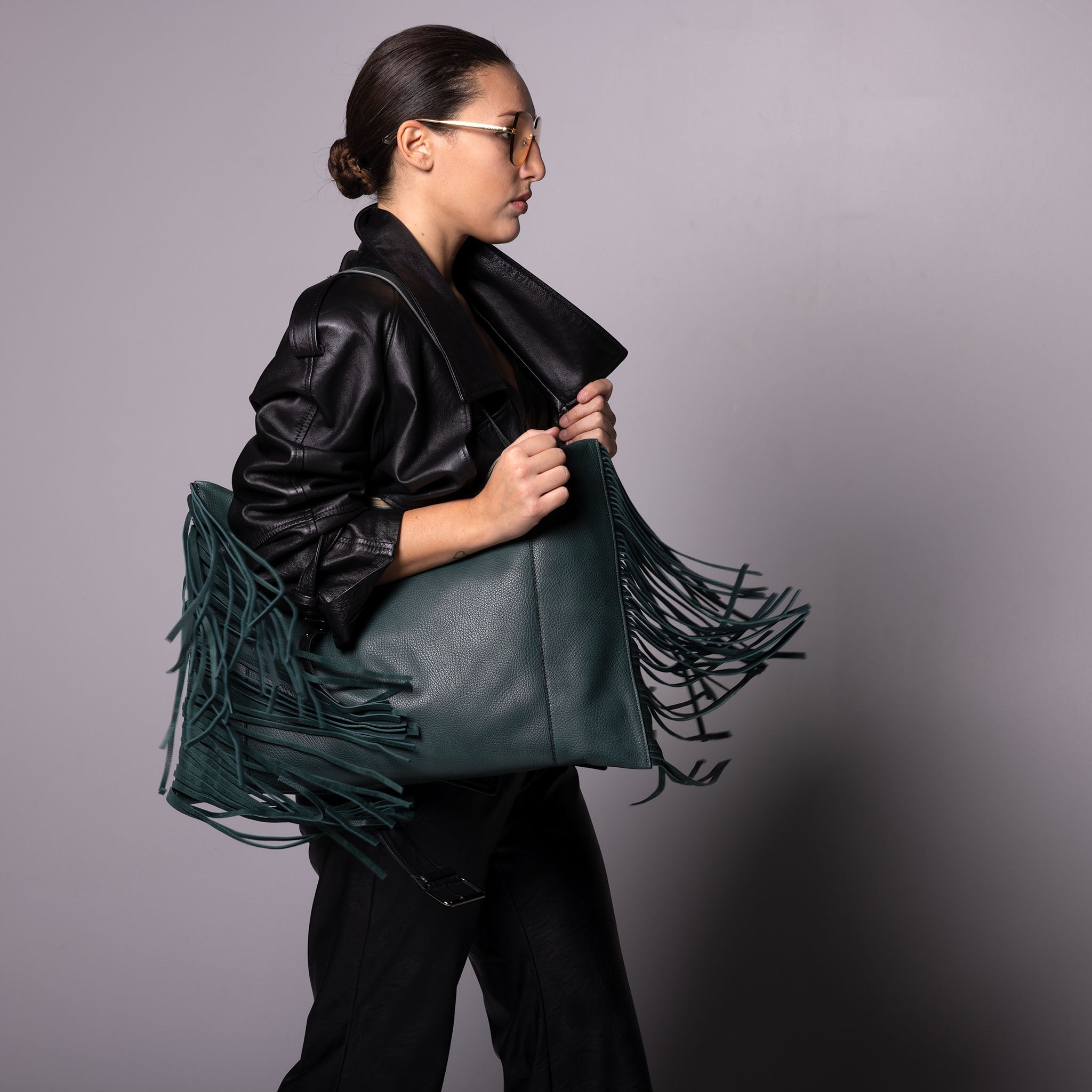 Fedra Maxi Bag Fringe Edition Green
