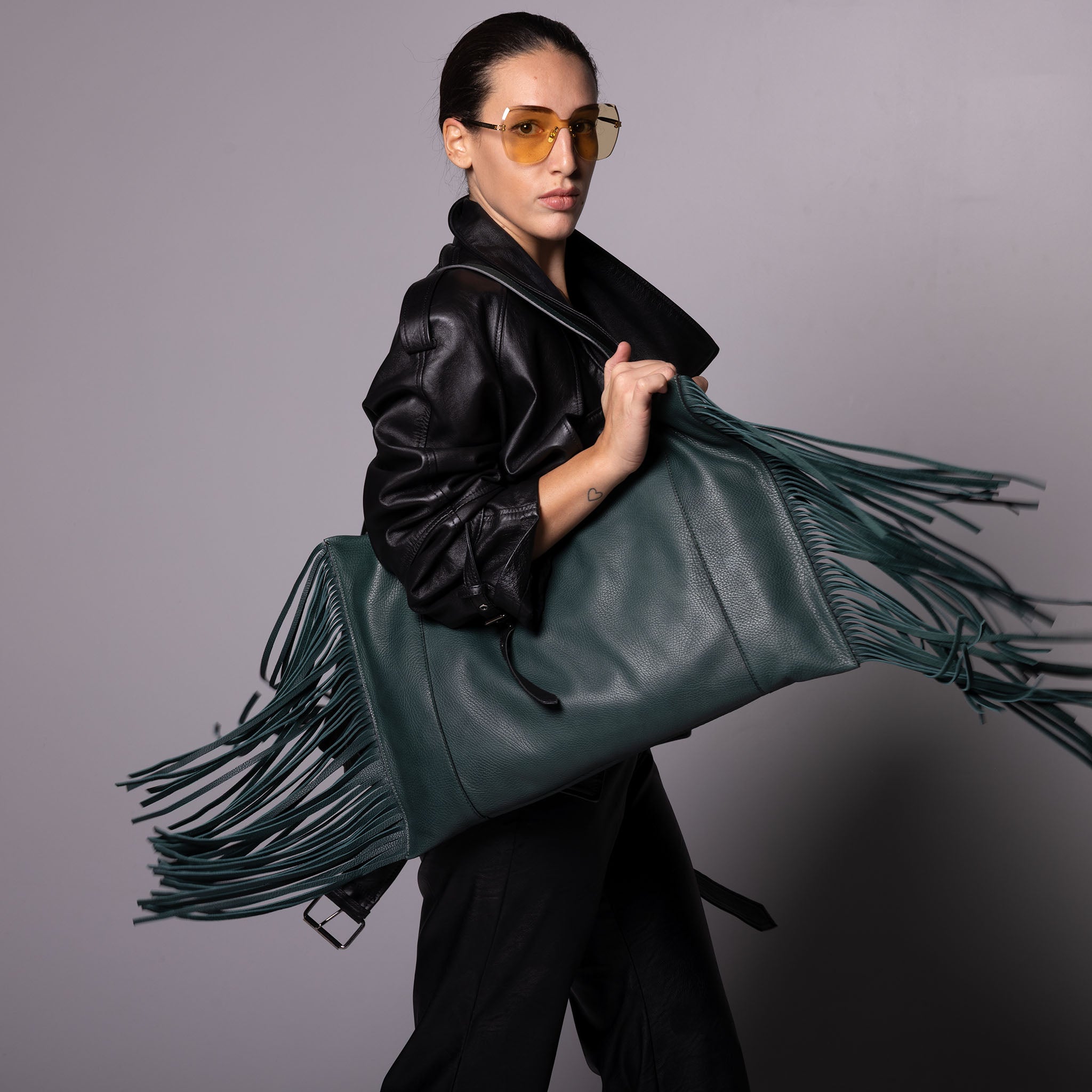 Fedra Maxi Bag Fringe Edition Green