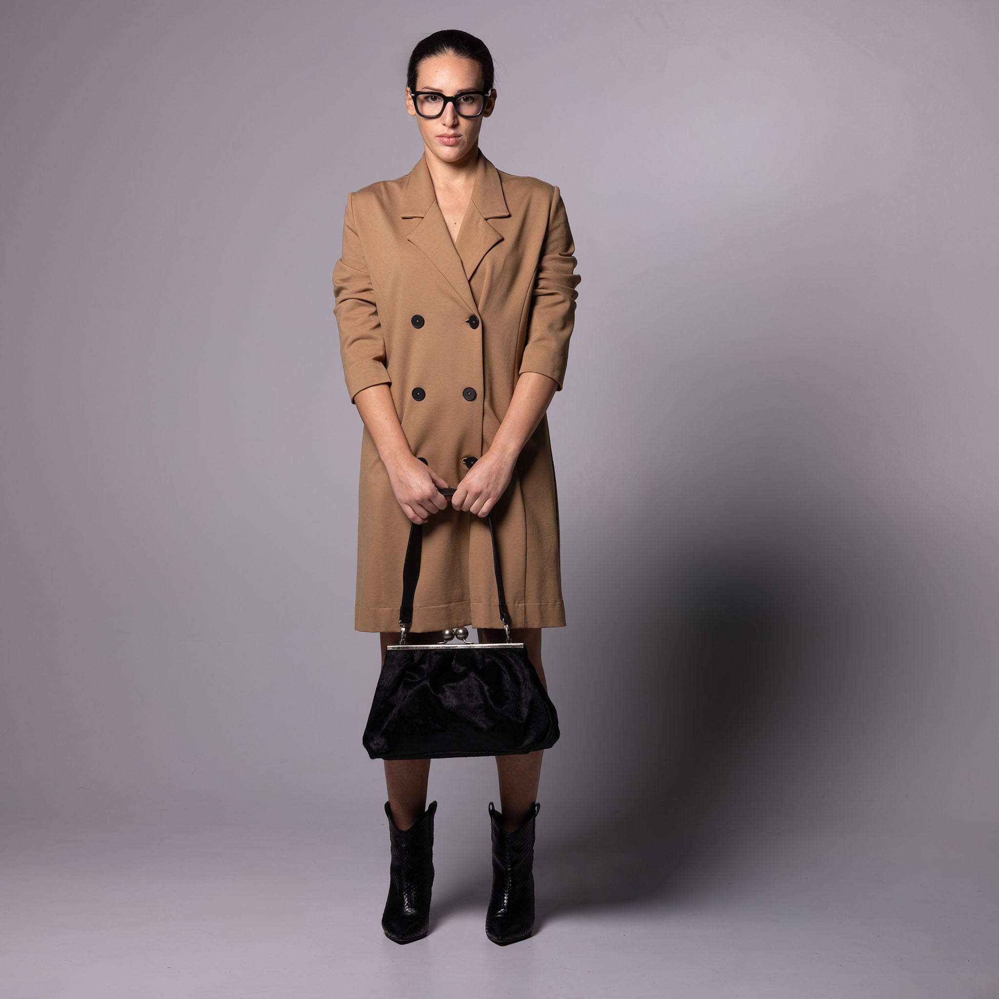 Nina Maxi Bag Black Haircalf