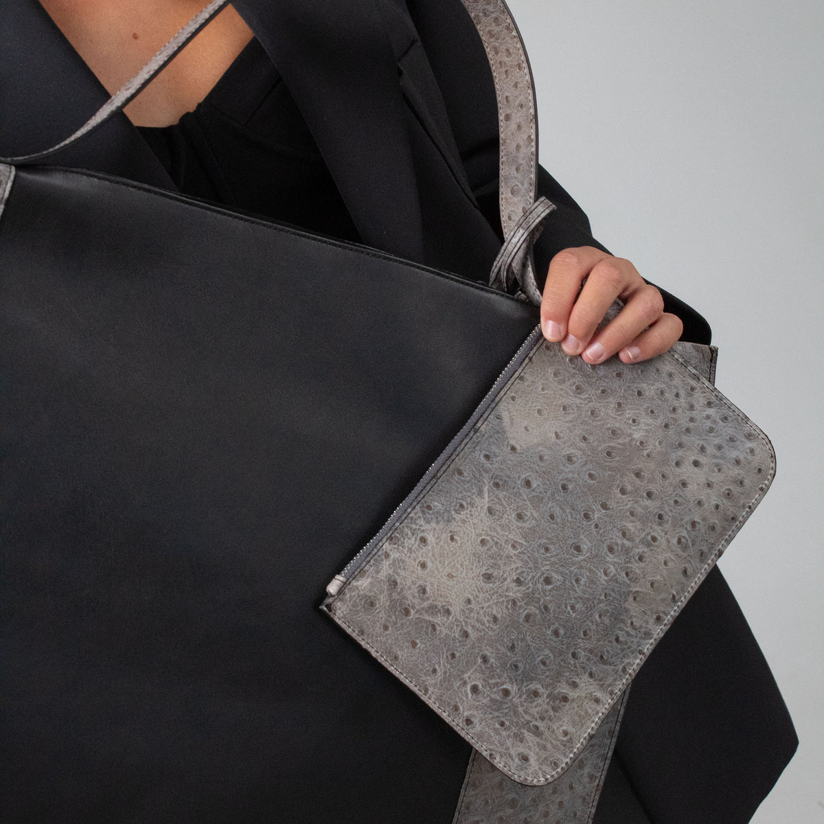 Fedra Maxi Bag Charcoal Ash Duo
