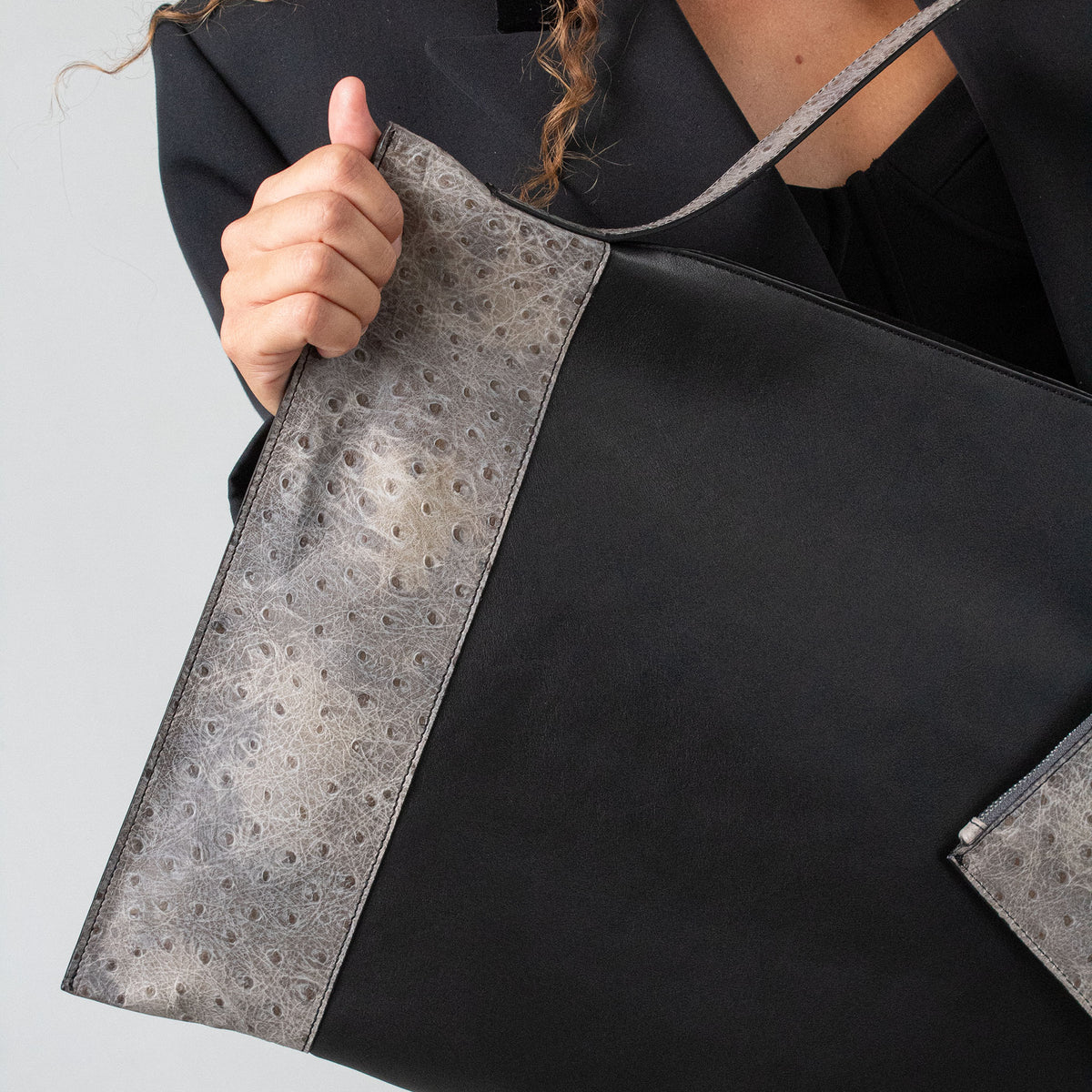 Fedra Maxi Bag Charcoal Ash Duo