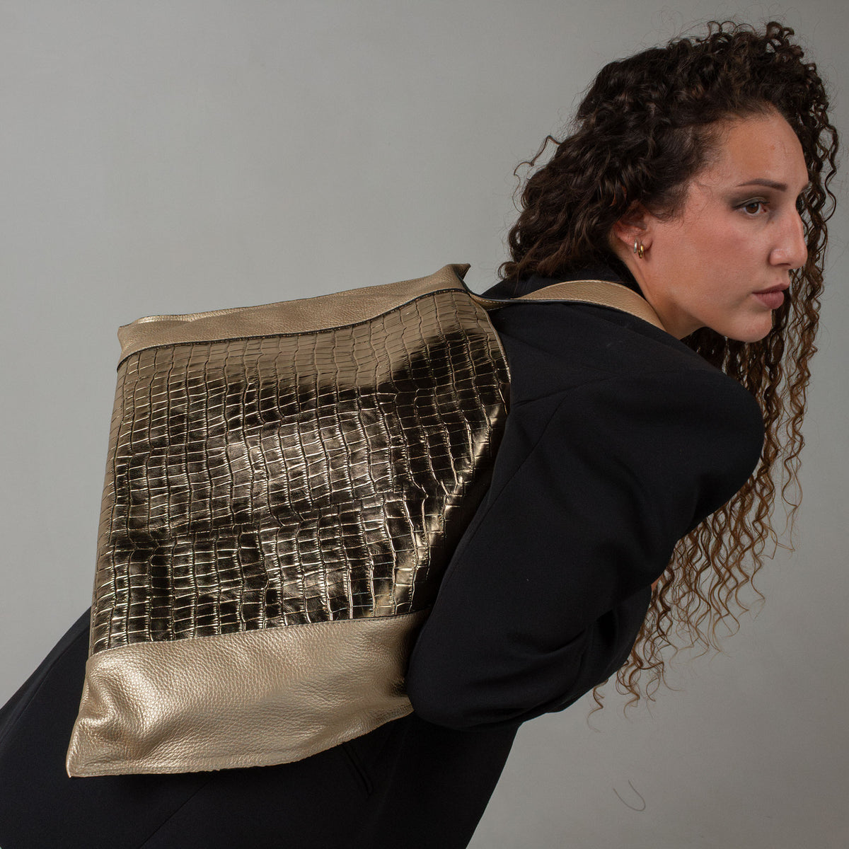 Fedra Maxi Bag Gold Duo