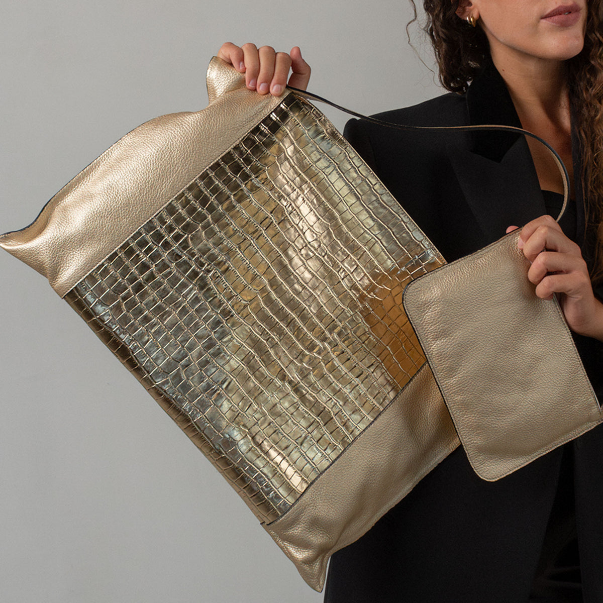 Fedra Maxi Bag Gold Duo