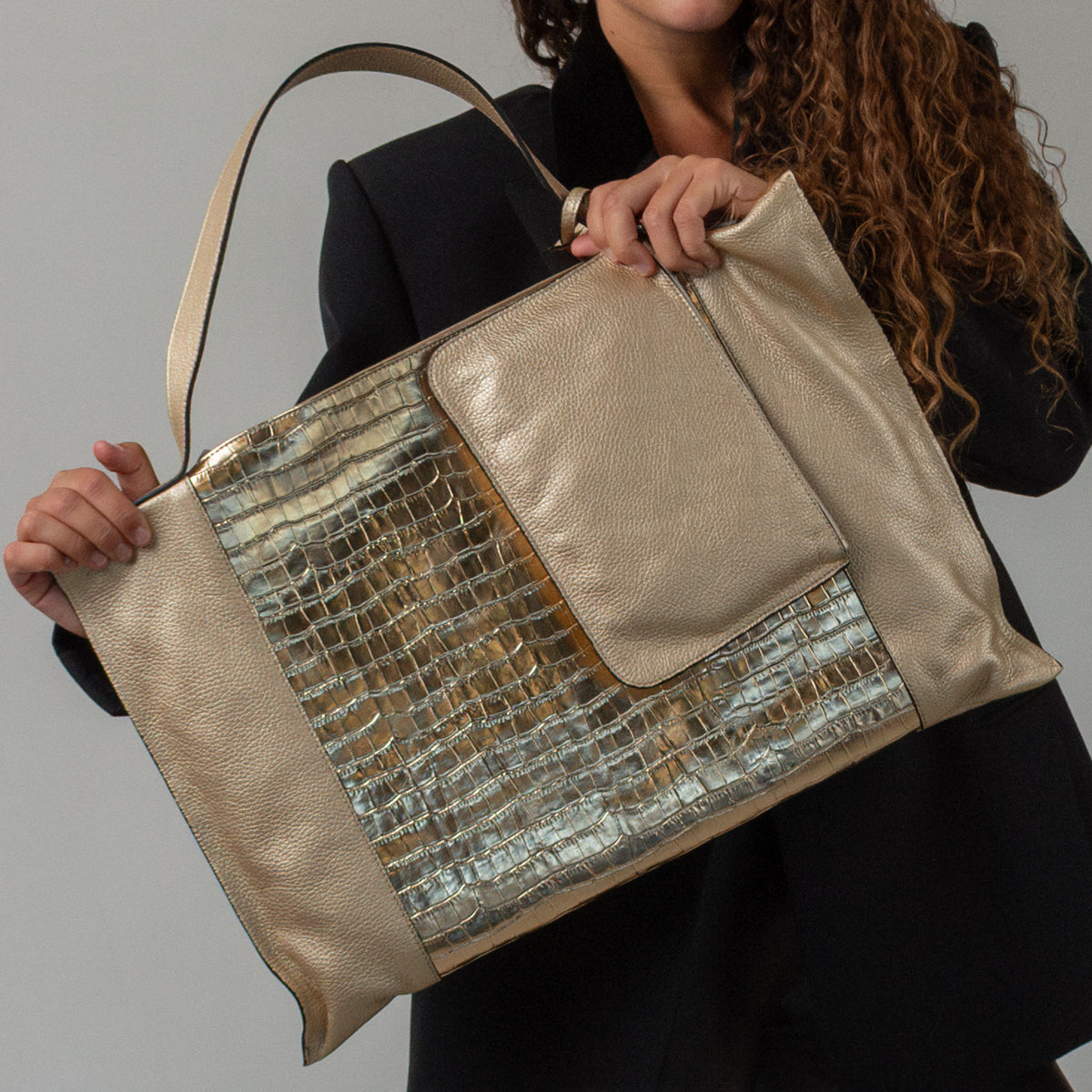 Fedra Maxi Bag Gold Duo