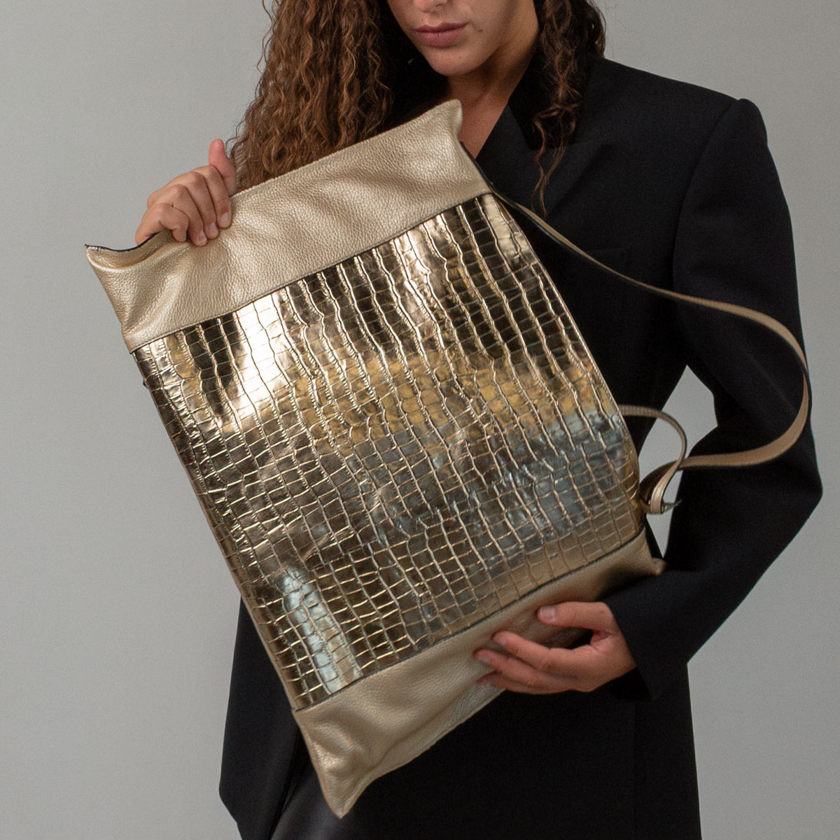 Fedra Maxi Bag Gold Duo
