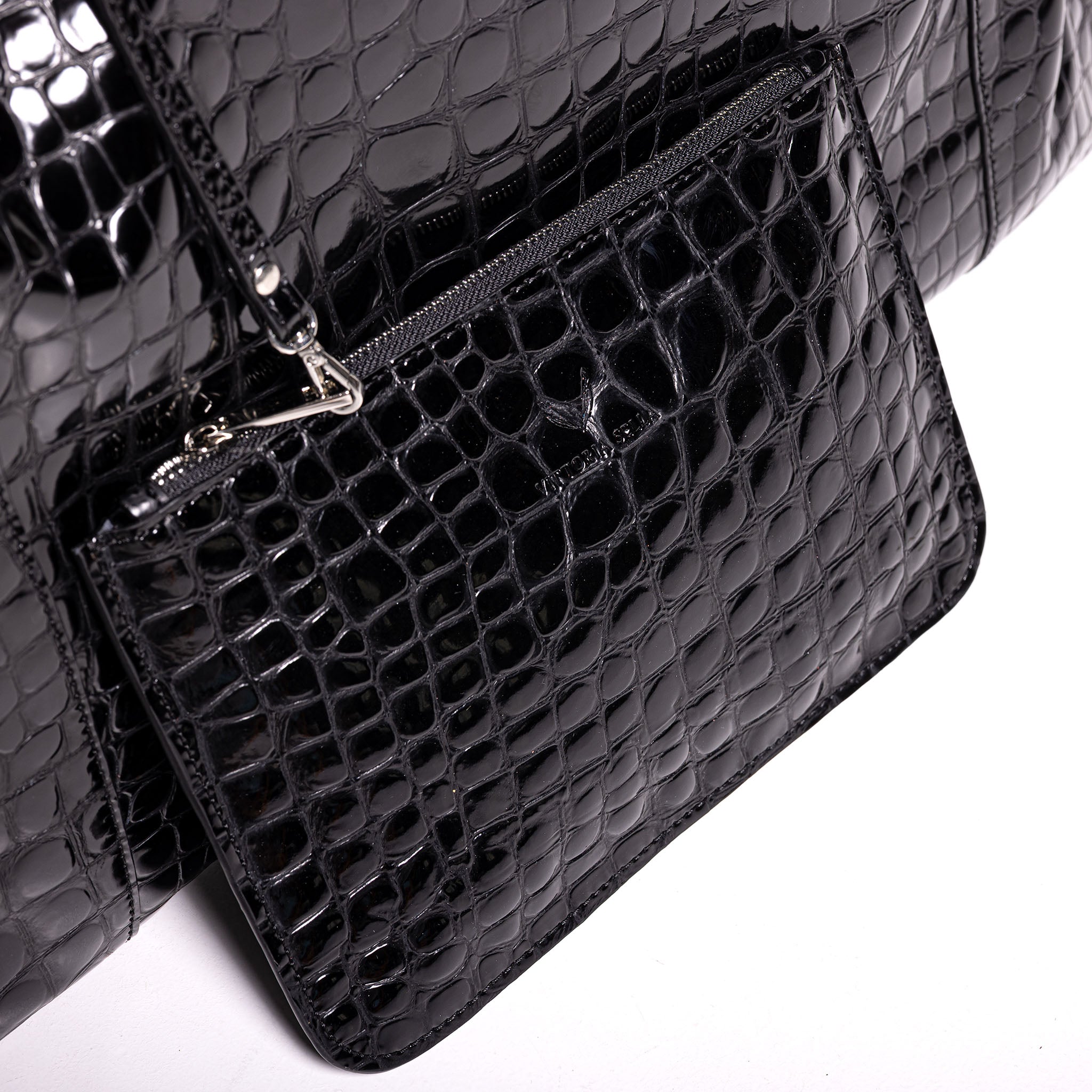 Fedra Maxi Bag Black Graphite Grid