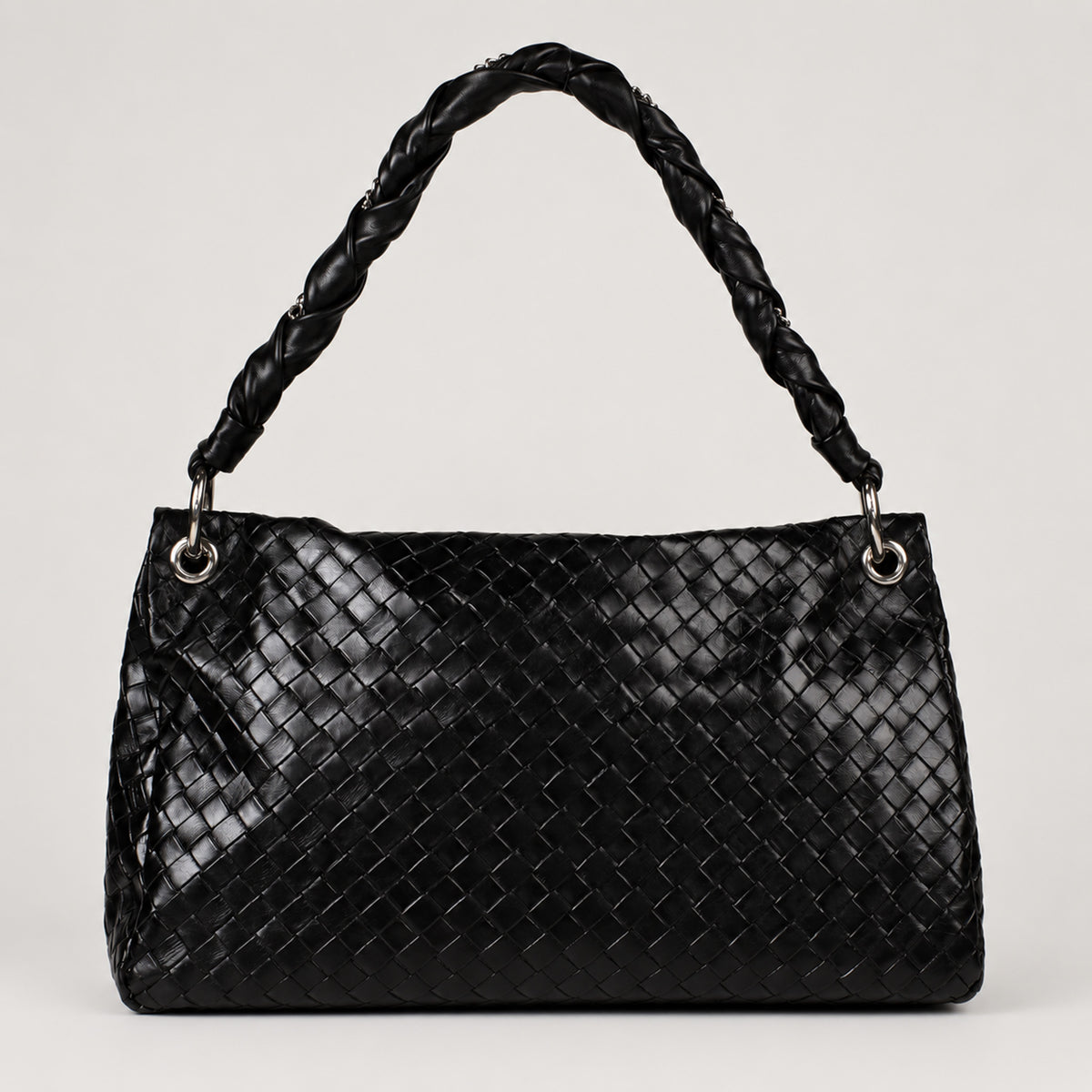 Flaminia Shoulder Bag Black Graphite Grid